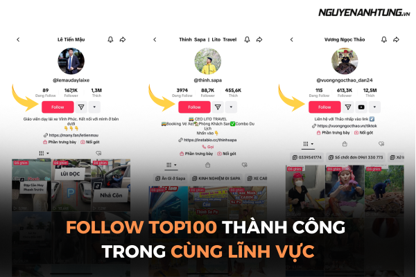 Follow Top100 thành công trong cùng lĩnh vực