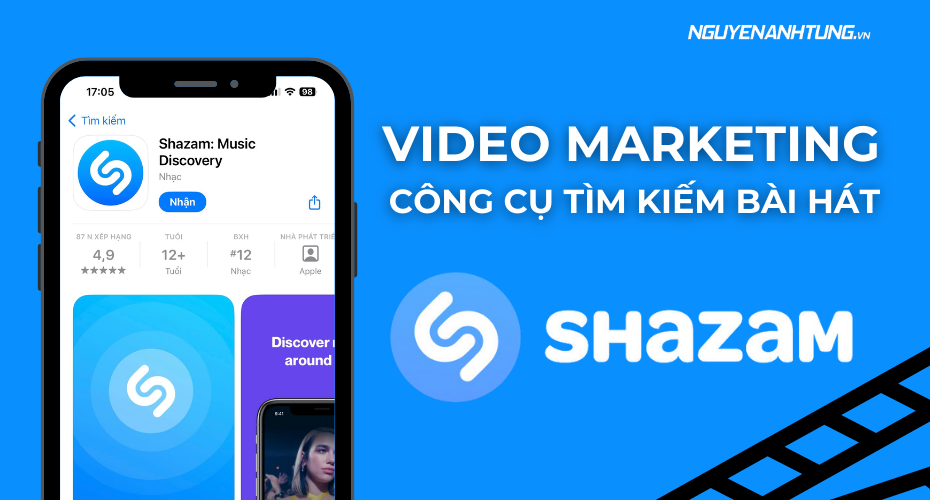 Video marketing - Công cụ tìm kiếm bài hát Shazam