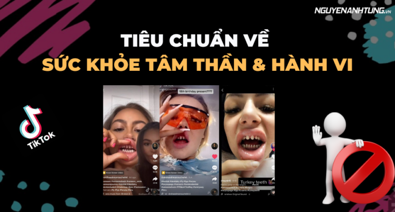 Tiêu chuẩn về Sức khỏe tâm thần và hành vi trên Tiktok