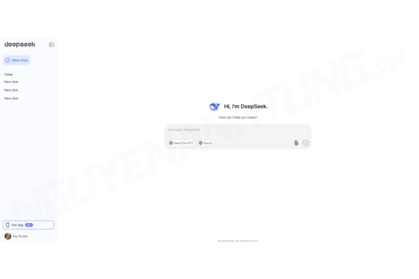 Bước 4: Đăng nhập và bắt đầu sử dụng các tính năng của DeepSeek.