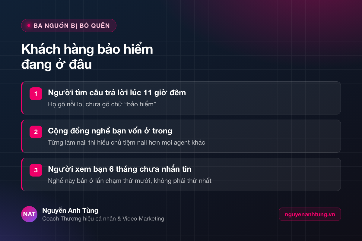 Ba nguồn tìm khách hàng bảo hiểm nhân thọ