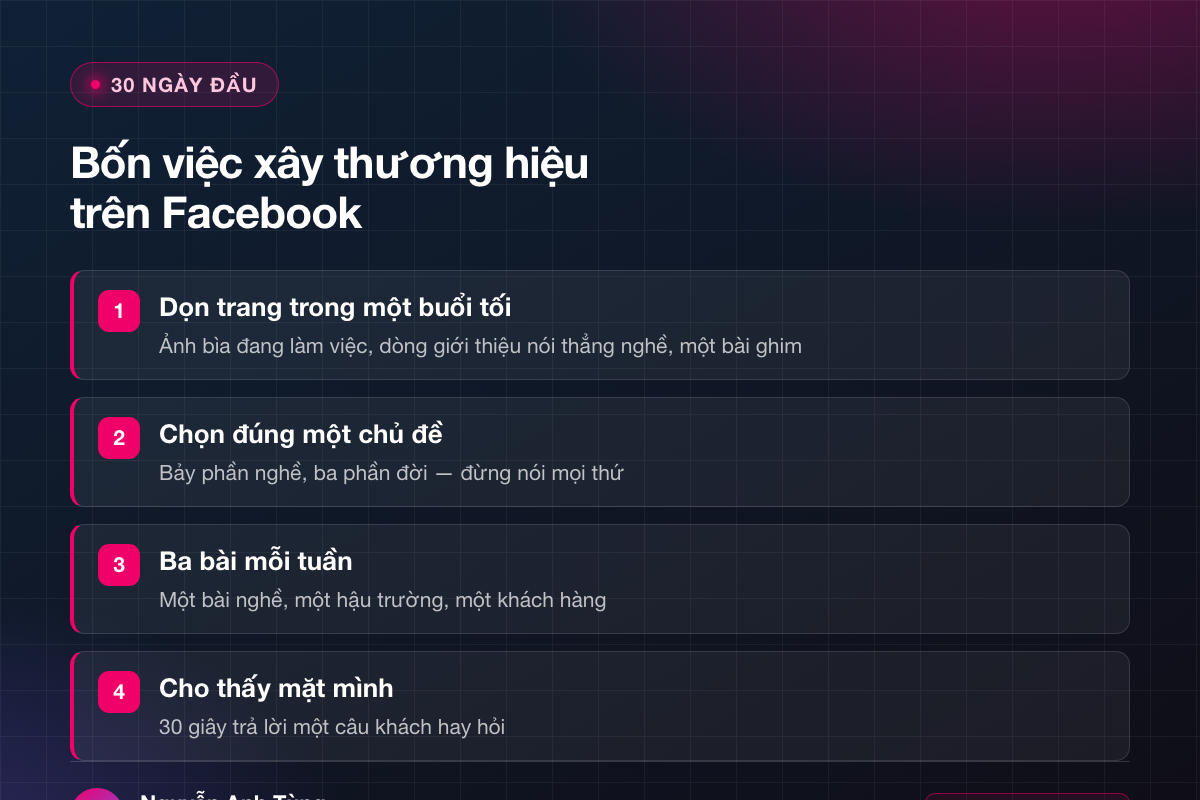 Bốn việc xây dựng thương hiệu cá nhân trên Facebook