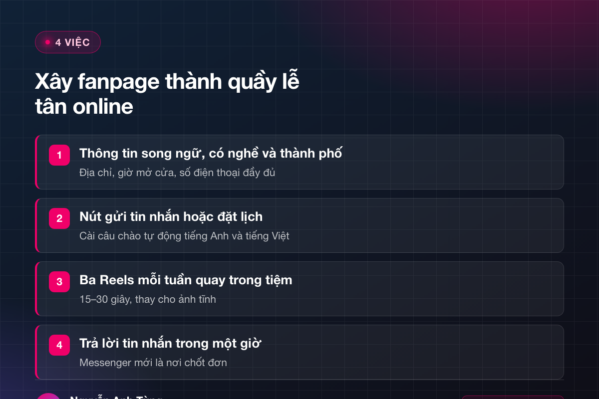 Bốn việc xây dựng fanpage bán hàng hiệu quả