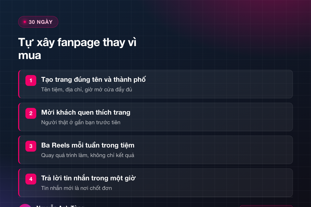 Cách tự xây fanpage bán hàng thay vì mua fanpage