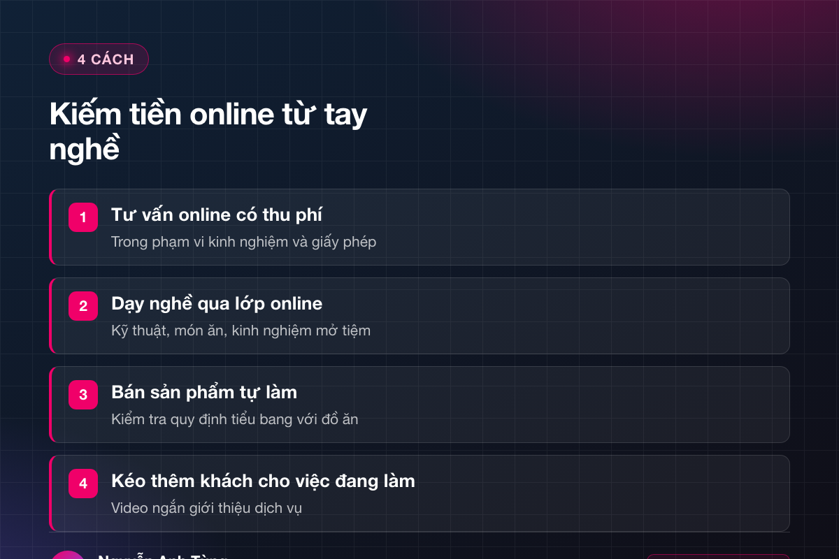 4 cách kiếm tiền online ở Mỹ từ tay nghề