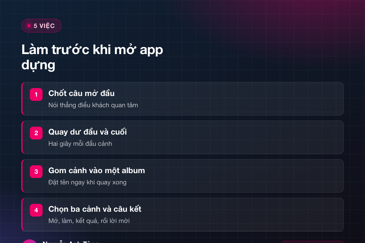 5 việc làm trước khi edit video