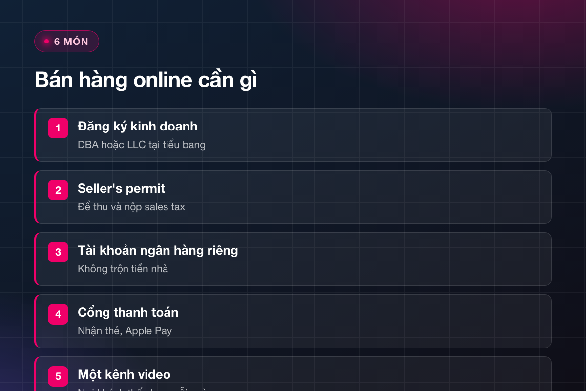 Checklist bán hàng online cần gì