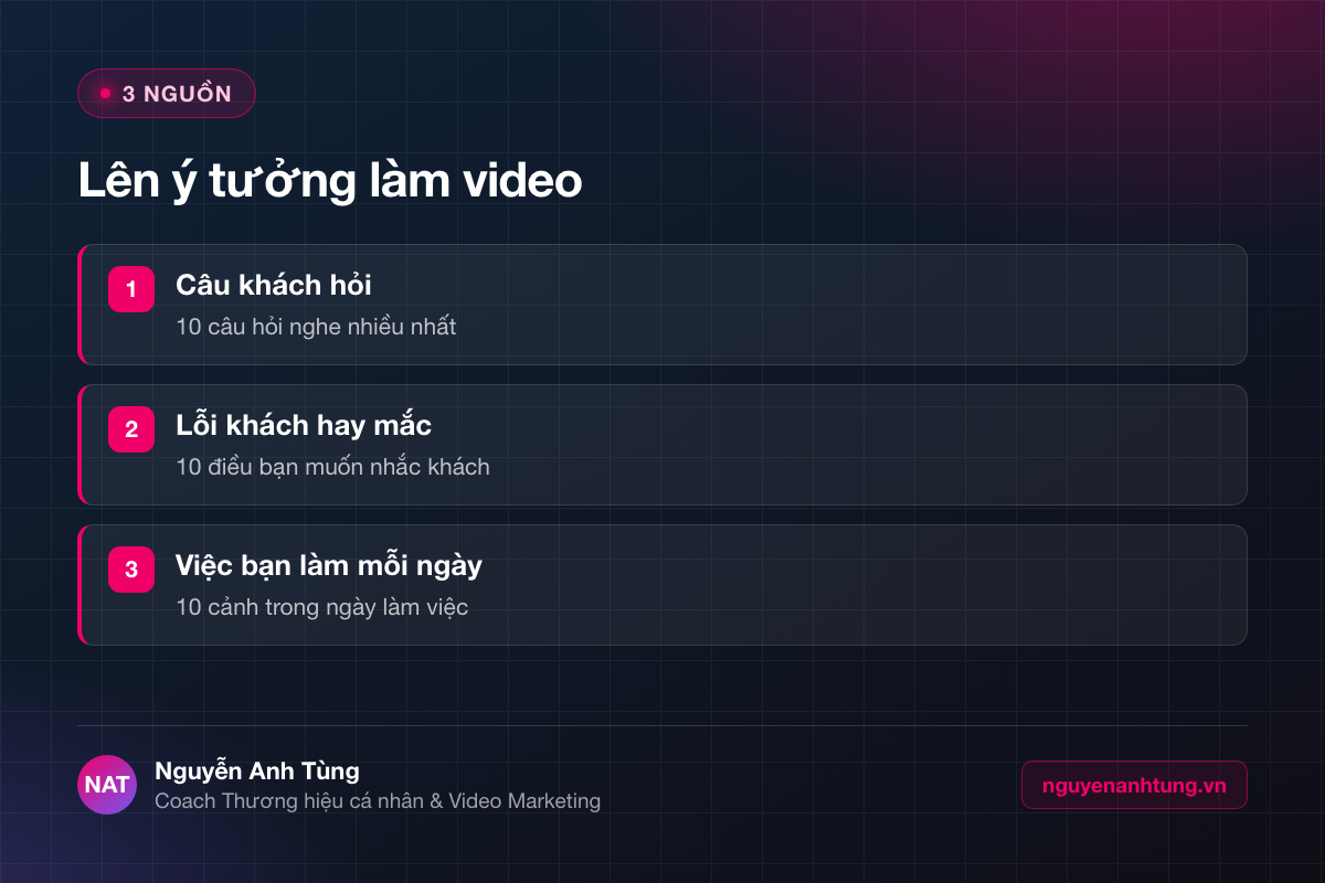 3 nguồn trong cách lên ý tưởng làm video