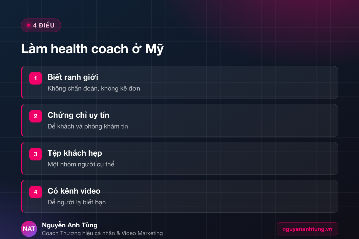 4 điều cần biết về nghề health coach ở Mỹ
