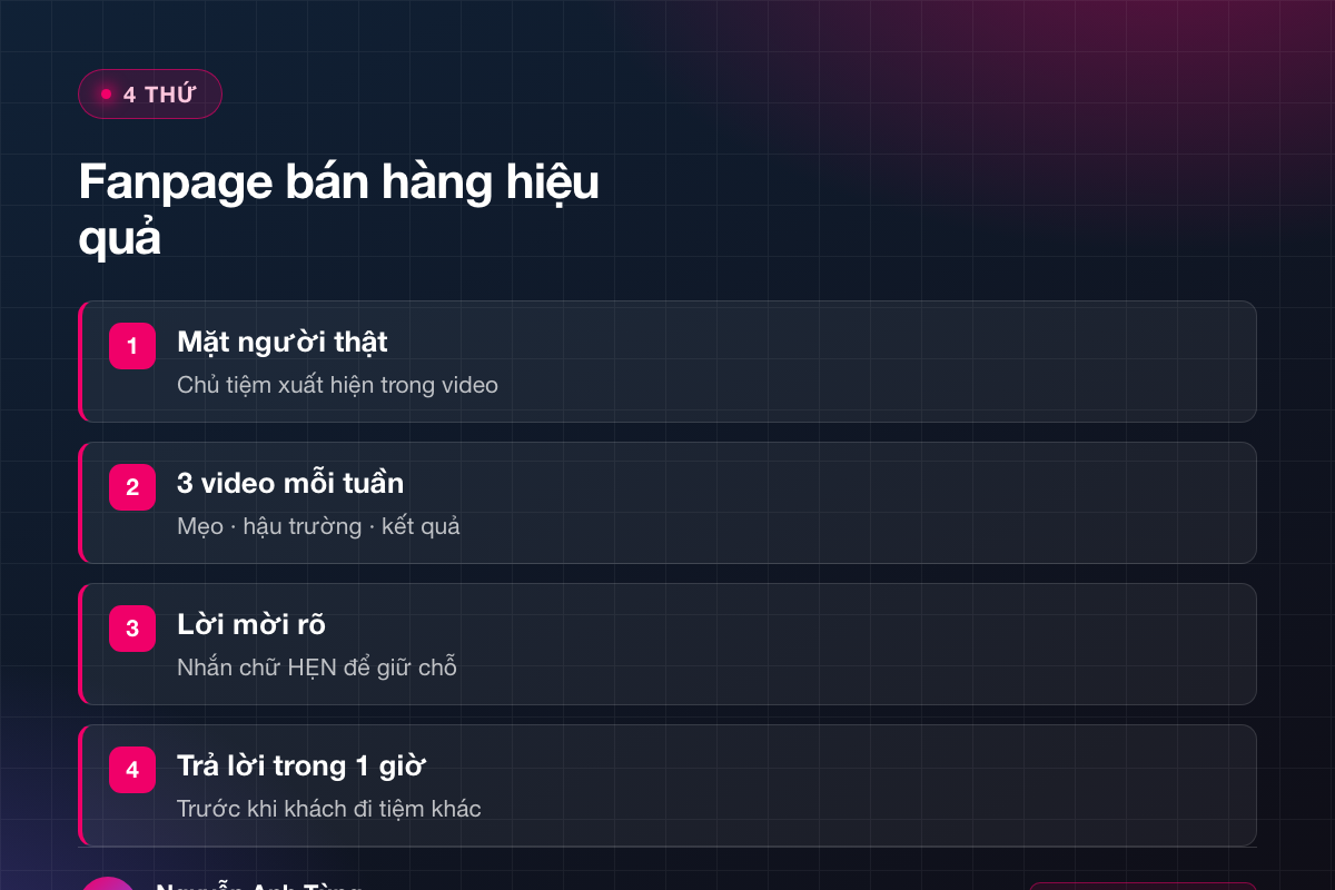 4 thứ giúp bán hàng trên fanpage hiệu quả