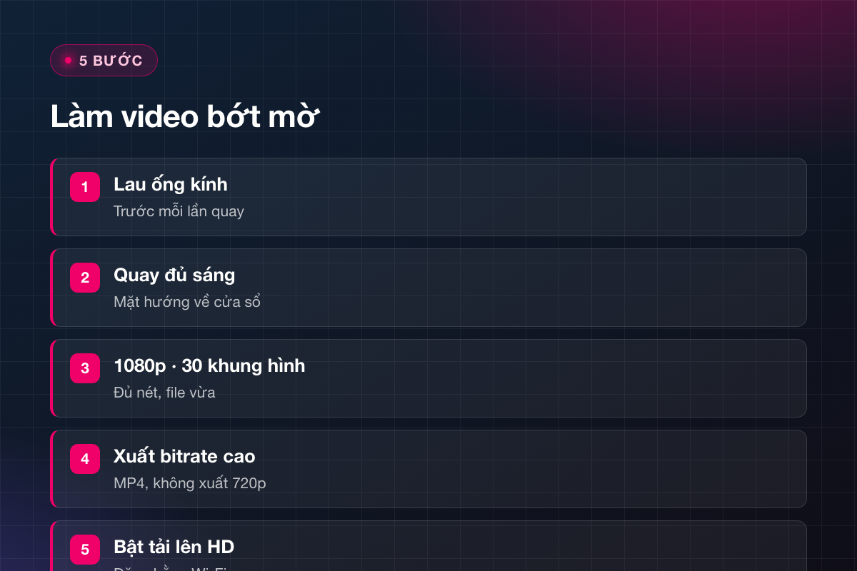 5 cách để làm video bớt mờ