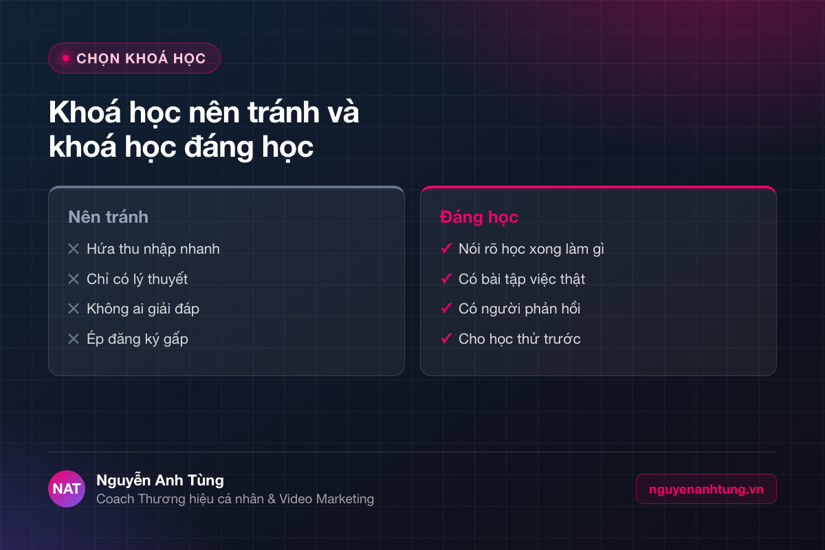 Cách chọn khoá học marketing online đáng học