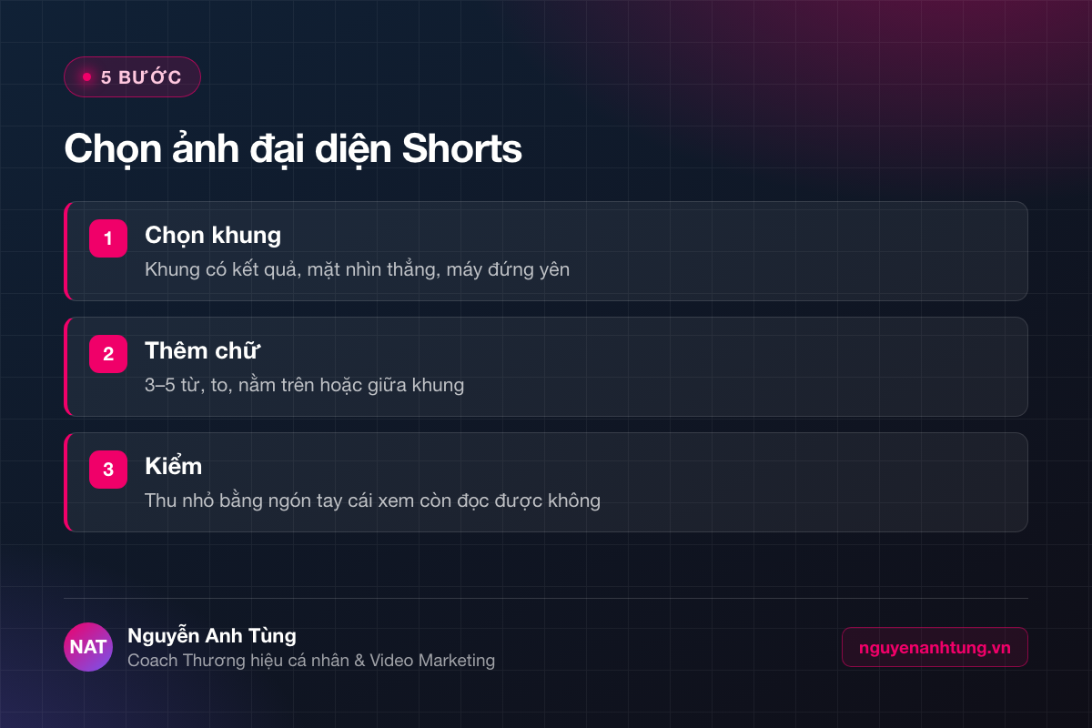 Các bước đặt thumbnail cho YouTube Shorts