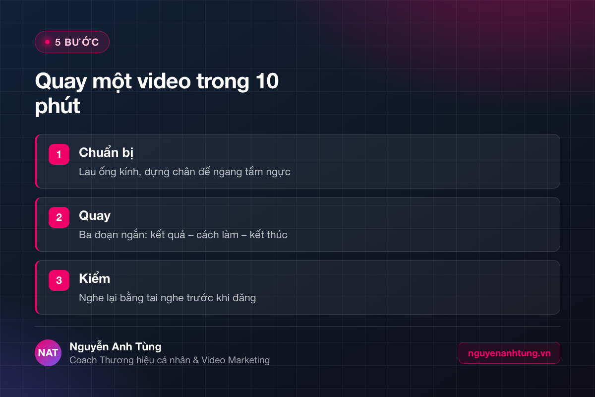 Năm bước quay video TikTok bằng điện thoại