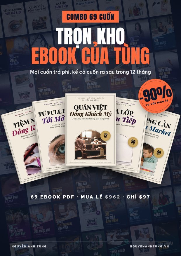 TRỌN KHO — Tất Cả Ebook Trả Phí Của Tùng