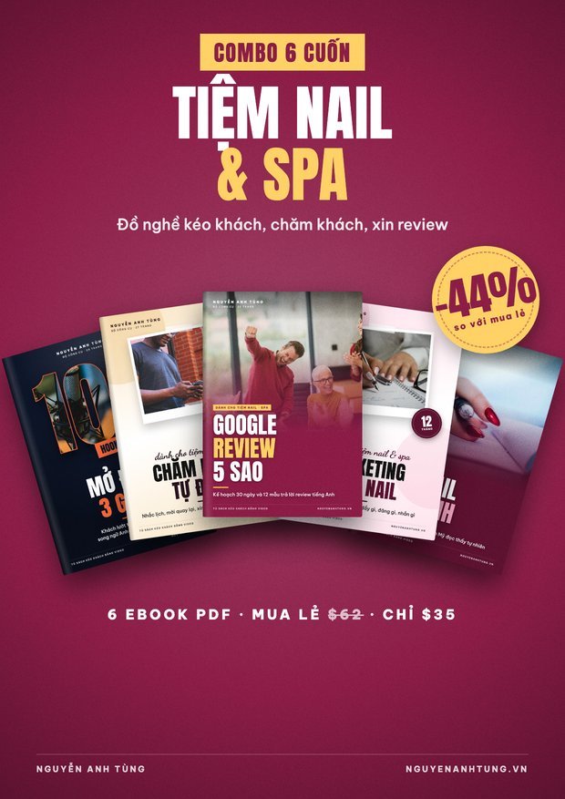 COMBO TIỆM NAIL & SPA — 6 Cuốn