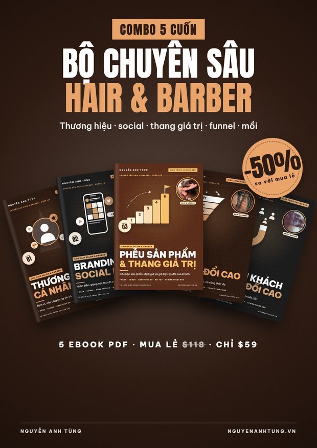 BỘ CHUYÊN SÂU HAIR SALON & BARBER — 5 Giáo Trình