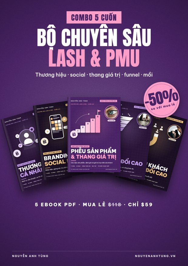 BỘ CHUYÊN SÂU LASH & PMU ARTIST — 5 Giáo Trình
