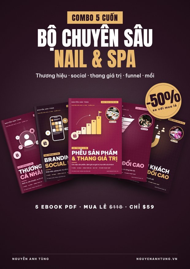 BỘ CHUYÊN SÂU TIỆM NAIL & SPA — 5 Giáo Trình