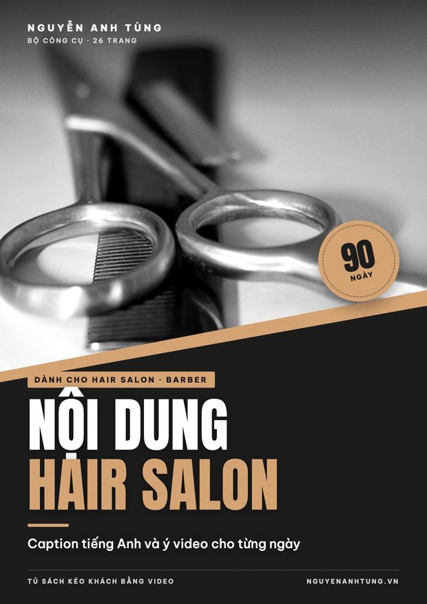 90 Ngày Nội Dung Hair Salon: Caption + Ý Video